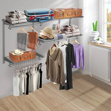 Load image into Gallery viewer, Wall-Mounted Custom Closet Organization Kit with Hanging Rod - Easy to Clean and Install, Ideal for Bedroom
