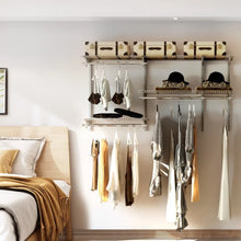 Load image into Gallery viewer, Wall-Mounted Custom Closet Organization Kit with Hanging Rod - Easy to Clean and Install, Ideal for Bedroom
