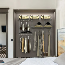 Load image into Gallery viewer, Wall-Mounted Custom Closet Organization Kit with Hanging Rod - Easy to Clean and Install, Ideal for Bedroom
