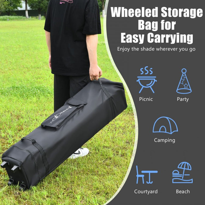 13 x 13 Ft Outdoor Garden Portable Pop-Up Canopy Gazebo with Carrying Bag