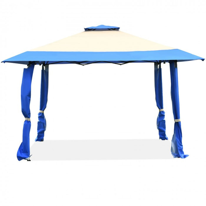 13 x 13 Ft Outdoor Garden Portable Pop-Up Canopy Gazebo with Carrying Bag