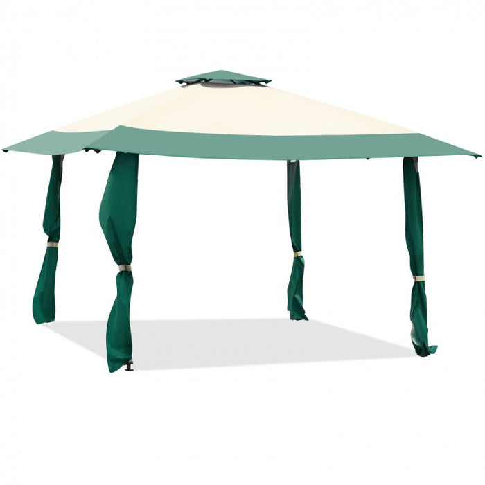 13 x 13 Ft Outdoor Garden Portable Pop-Up Canopy Gazebo with Carrying Bag