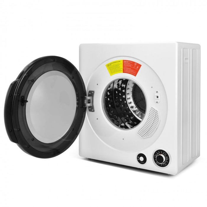 White Compact Tumble Dryer with Four Modes - Ideal for Dorms and Apartments