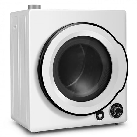 White Compact Tumble Dryer with Four Modes - Ideal for Dorms and Apartments