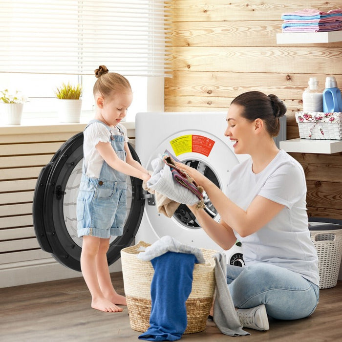 White Compact Tumble Dryer with Four Modes - Ideal for Dorms and Apartments