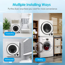 Charger l&#39;image dans la galerie, White Compact Tumble Dryer with Four Modes - Ideal for Dorms and Apartments
