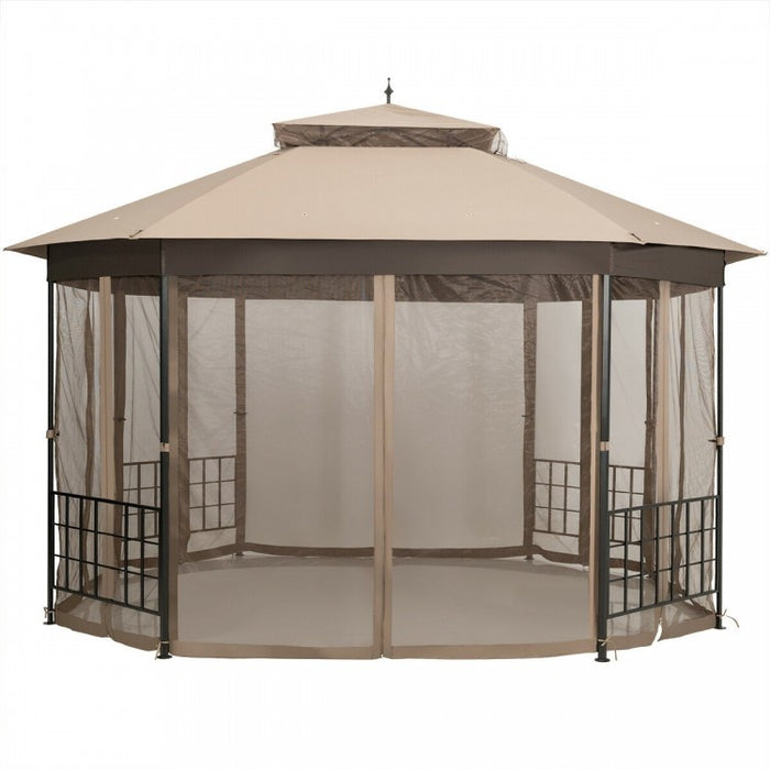10'x12' Octagonal Outdoor Patio Gazebo Canopy Tent