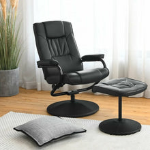 Load image into Gallery viewer, 360° Rotating PU Leather Footrest Recliner Chair with Adjustable Backrest for Office, Living Room, Bedroom, and Home Theater
