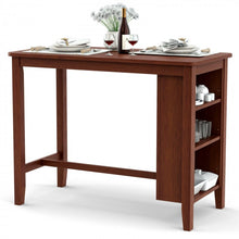 Load image into Gallery viewer, Vintage Rectangular Dining Table with Three-Tier Storage Shelf - Suitable for Kitchen and Restaurant
