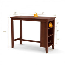 Load image into Gallery viewer, Vintage Rectangular Dining Table with Three-Tier Storage Shelf - Suitable for Kitchen and Restaurant
