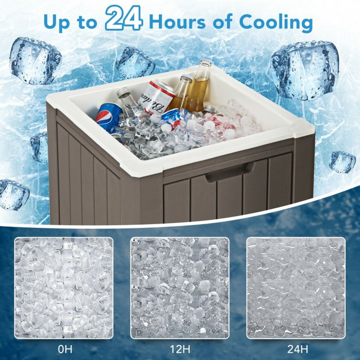 Portable 10-Gallon Cooler for Outdoor Camping and Backyard Use