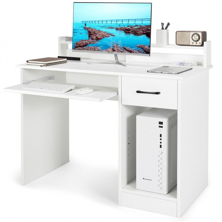 Multifunctional Office Computer Desk with Keyboard Tray