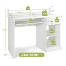 Load image into Gallery viewer, Multifunctional Office Computer Desk with Keyboard Tray
