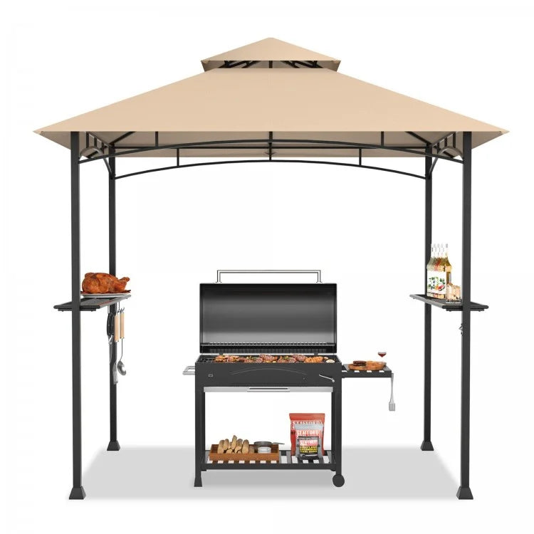 Costway 8x5 ft Canopy Outdoor Tent Gazebo - Suitable for Backyard Weddings and Parties