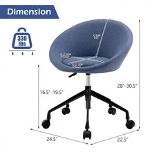 Load image into Gallery viewer, Costway Adjustable Swivel Accent Chairs with Round Back - Suitable for Restaurant, Bar, and Cafe

