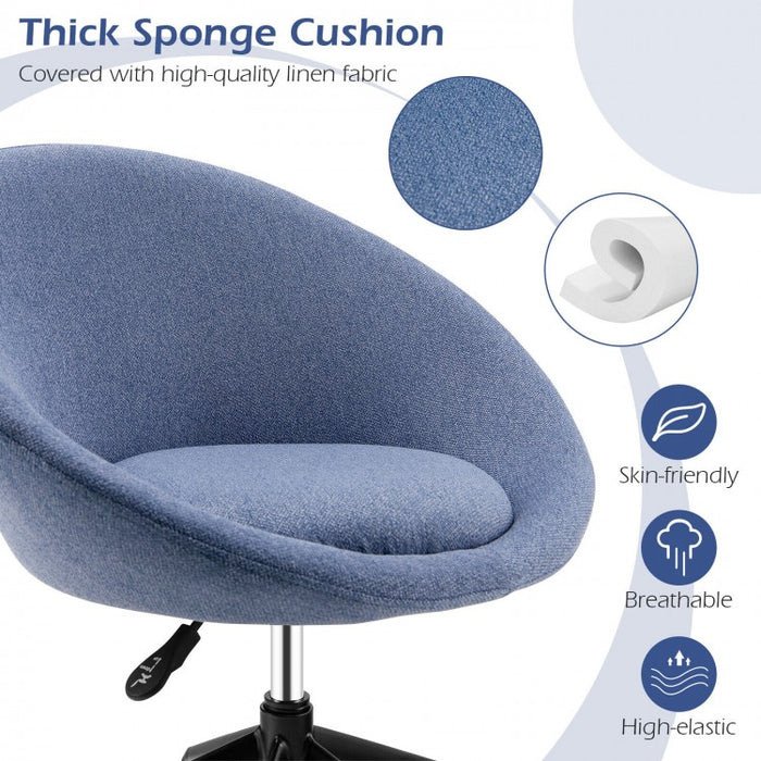 Costway Adjustable Swivel Accent Chairs with Round Back - Suitable for Restaurant, Bar, and Cafe