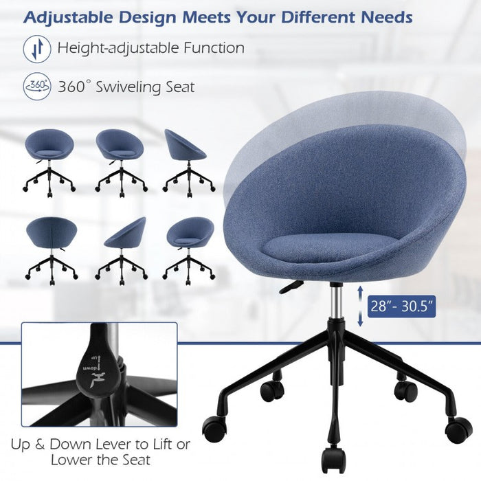Costway Adjustable Swivel Accent Chairs with Round Back - Suitable for Restaurant, Bar, and Cafe