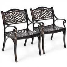 Charger l&#39;image dans la galerie, Outdoor Patio Garden Aluminum Armchair Set - Curved Seat Design, 2-Piece with Armrests
