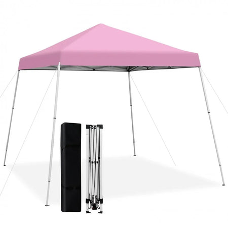 Costway 10x10 ft Pop-Up Canopy Tent with Carry Bag - Suitable for Camping, Parties, and Backyard
