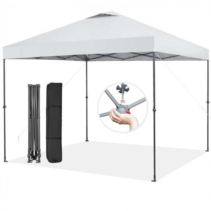 Costway 10x10 ft Outdoor Canopy Shade Pop-Up Tent with Carry Bag - Suitable for Backyard Parties and Gatherings