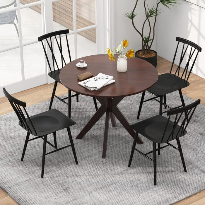 Modern Minimalist Black Stylish Dining Chairs - 2-Piece Set