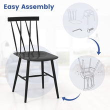 Charger l&#39;image dans la galerie, Modern Minimalist Black Stylish Dining Chairs - 2-Piece Set
