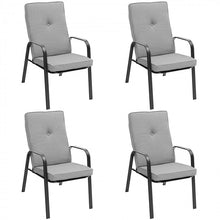 Charger l&#39;image dans la galerie, Patio Garden Modern Minimalist Gray Dining Chairs, Set of 4
