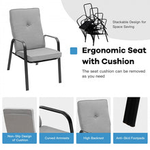 Charger l&#39;image dans la galerie, Patio Garden Modern Minimalist Gray Dining Chairs, Set of 4
