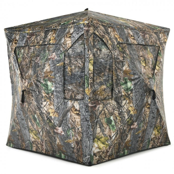 Costway Waterproof Pop-Up Screen Tent with Floor and Carry Bag - Suitable for Camping and Hunting