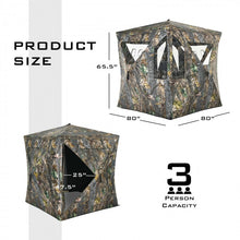 Charger l&#39;image dans la galerie, Costway Waterproof Pop-Up Screen Tent with Floor and Carry Bag - Suitable for Camping and Hunting
