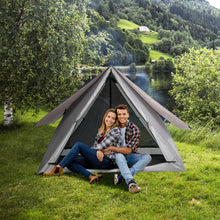 Load image into Gallery viewer, Costway Gray Pop-Up Camping Tent with Rainfly and Carry Bag - Suitable for Outdoor Camping and Travel
