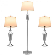 Load image into Gallery viewer, Costway Modern Side Table Lamp and Floor Lamp Set of 3 - Suitable for Bedroom, Study, and Office
