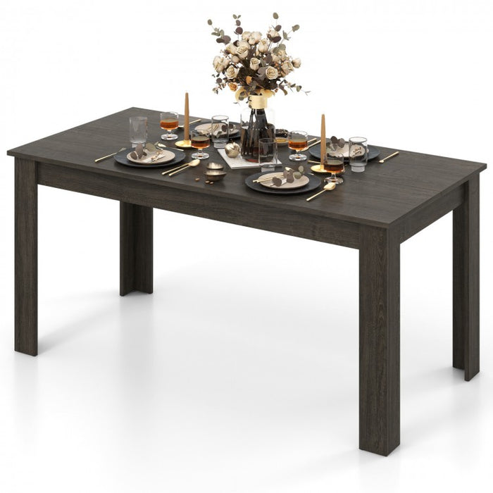 Modern Solid Wood Dining Room Table - Rectangular Design, Suitable for Kitchen and Restaurant