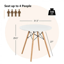 Charger l&#39;image dans la galerie, Costway Modern Minimalist White Round Wooden Dining Table - Suitable for Restaurant and Cafe
