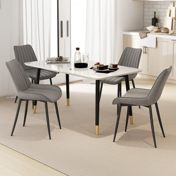 Mid-Century Modern Dining Chairs Set - 2-Piece Set with Cushioned Seats - Suitable for Kitchen and Dining Room