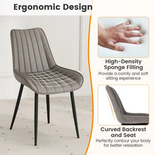 Load image into Gallery viewer, Mid-Century Modern Dining Chairs Set - 2-Piece Set with Cushioned Seats - Suitable for Kitchen and Dining Room
