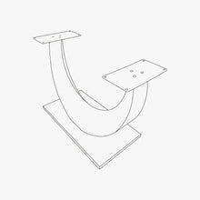 Load image into Gallery viewer, Modern Minimalist Dining Table with Crescent Base - Seats Up to 8 People, Suitable for Restaurant
