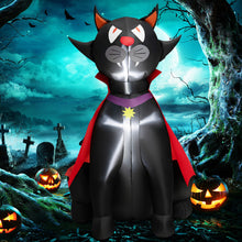 Load image into Gallery viewer, Halloween Inflatable Vampire Cat with Built-in LED Lights - Suitable for Halloween Parties
