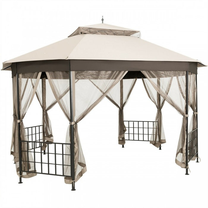 10'x12' Octagonal Outdoor Patio Gazebo Canopy Tent