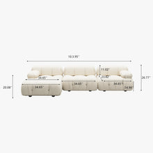 Load image into Gallery viewer, Modern Velvet Sectional Sofa with Convertible Chaise - Suitable for Living Room and Showroom
