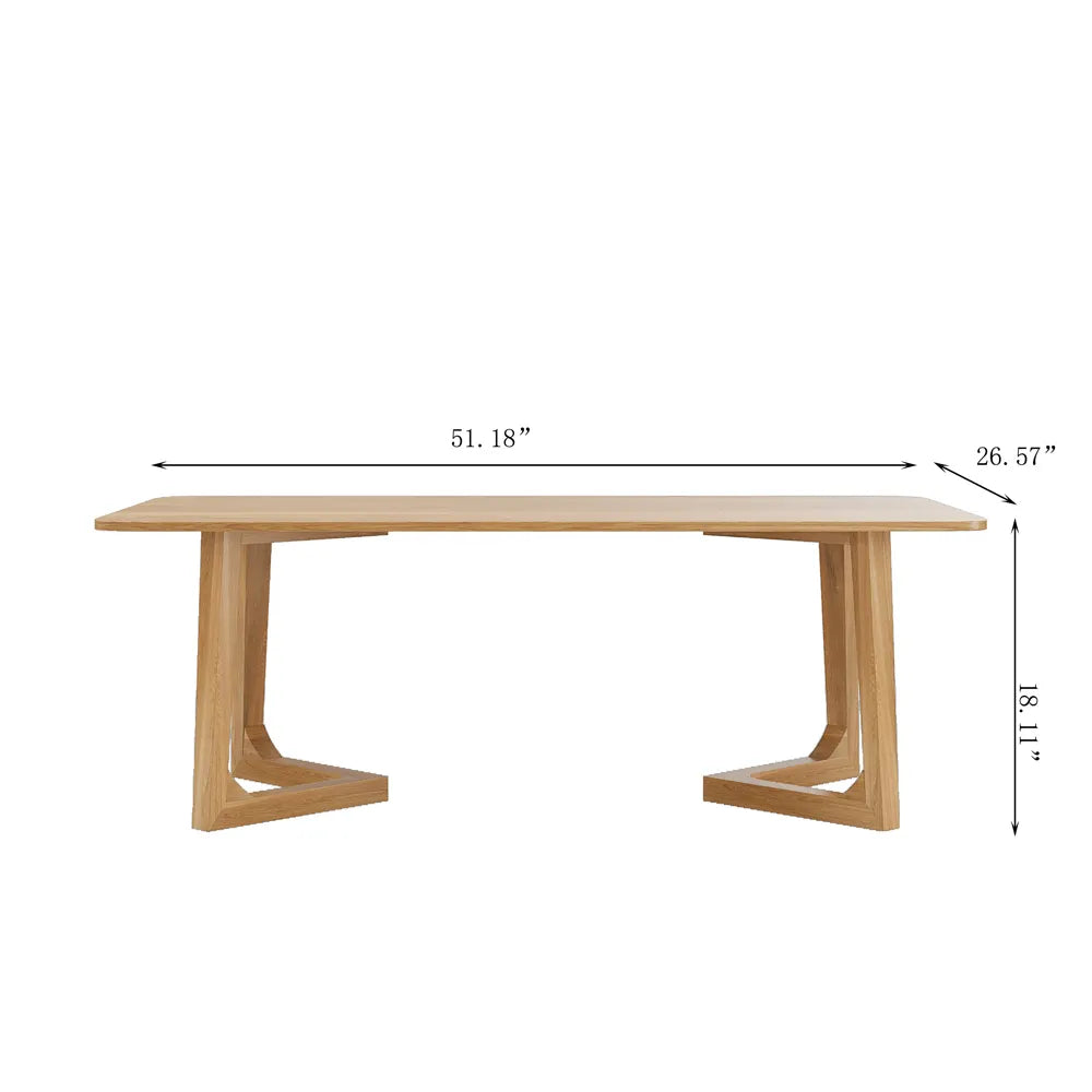Modern Minimalist Coffee Table with H-Shaped Legs - Suitable for Living Room