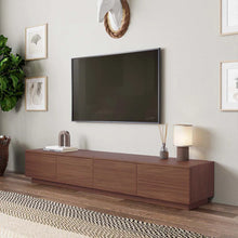 Load image into Gallery viewer, Modern Minimalist TV Stand Entertainment Center with 4 Storage Drawers
