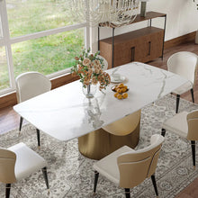 Load image into Gallery viewer, Expandable Modern Rectangular Dining Table with U-Shaped Base - Suitable for Dining Rooms
