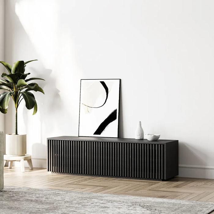 Modern Minimalist Solid Wood TV Stand - Floor Cabinet Entertainment Center Suitable for Living Room