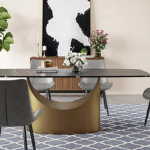 Load image into Gallery viewer, Expandable Modern Rectangular Dining Table with U-Shaped Base - Suitable for Dining Rooms
