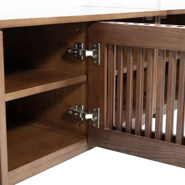 Modern Minimalist Solid Wood TV Stand - Floor Cabinet Entertainment Center Suitable for Living Room