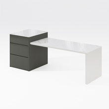 Load image into Gallery viewer, Modern Minimalist Extendable Kitchen Island with Storage Cabinet - Seats Up to 6 People
