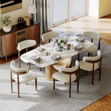 Load image into Gallery viewer, Expandable Modern Rectangular Dining Table with U-Shaped Base - Suitable for Dining Rooms
