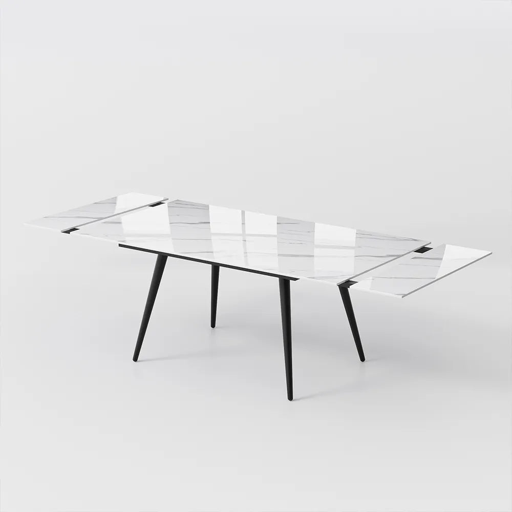 Modern Minimalist Extendable Dining Table - Seats Up to 10 People, Suitable for Restaurant