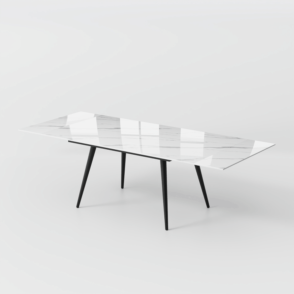 Modern Minimalist Extendable Dining Table - Seats Up to 10 People, Suitable for Restaurant